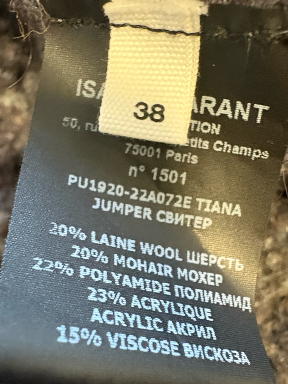 Étoile Isabel Marant Tiana Open-Knit Crewneck Sweater Blue Gray French Size 38 - Picture 4 of 5